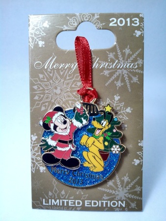 Merry Christmas 2013 Ornament Mickey and Pluto