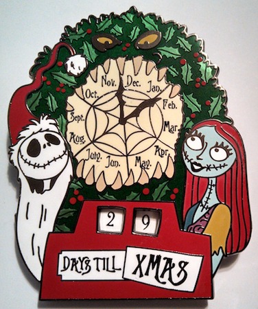Nightmare Before Christmas Countdown Pin with Easel view 2