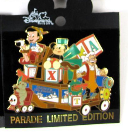 Pinocchio Christmas Fantasy Parade Toy Shop Float Pin