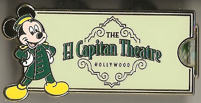 El Capitan Theatre Ticket Pin - Frozen view 2