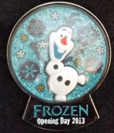 Disney's Frozen Opening Day Olaf Pin view 3