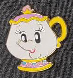 WDI - Beauty and the Beast Adorbs Mystery Pin Set - Mrs. Potts view 2