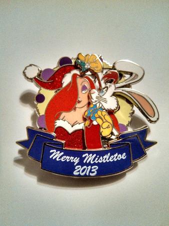 Merry Mistletoe 2013 Jessica and Roger Rabbit pin view 3