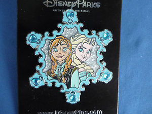 Frozen - Anna & Elsa Jeweled Snowflake Pin