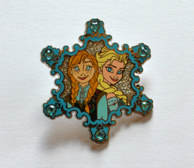 Frozen - Anna & Elsa Jeweled Snowflake Pin view 2