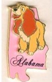 State Character Pins - Alabama - Lady
